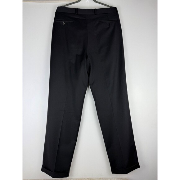 Lauren Ralph Lauren Wool cuffed Charcoal Pleated Dress Pants 34X34 - Picture 5 of 16